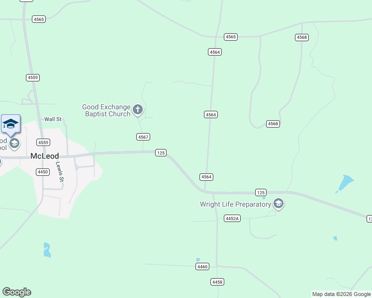 map of restaurants, bars, coffee shops, grocery stores, and more near 115 County Road 4564 in Bivins