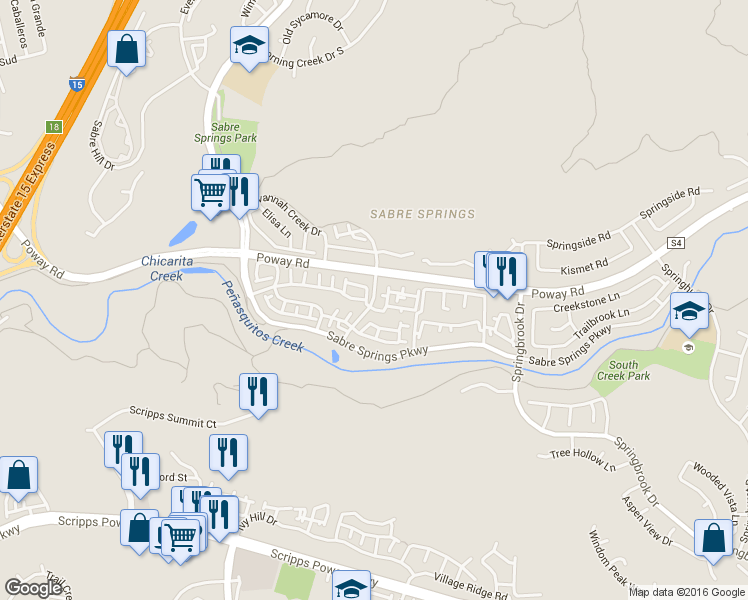 map of restaurants, bars, coffee shops, grocery stores, and more near in San Diego