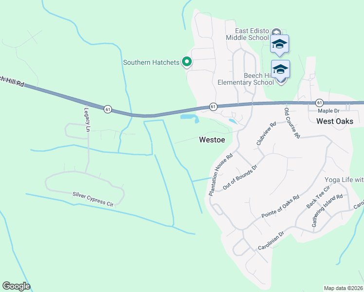 map of restaurants, bars, coffee shops, grocery stores, and more near 152 Legend Oaks Way in Summerville