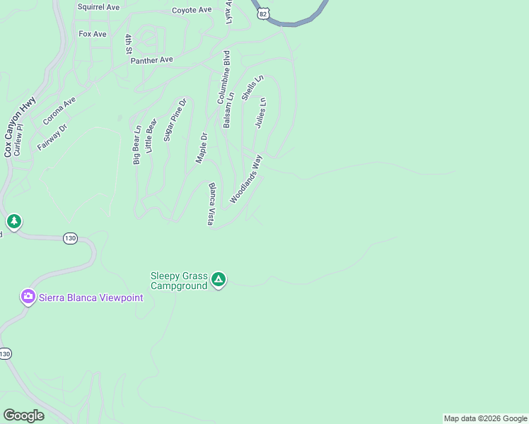 map of restaurants, bars, coffee shops, grocery stores, and more near 1114 Jim Tom Way in Cloudcroft