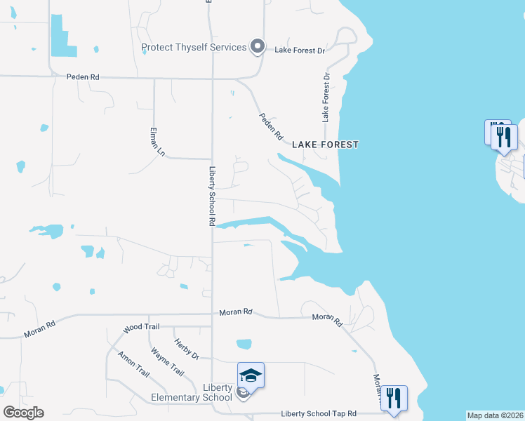 map of restaurants, bars, coffee shops, grocery stores, and more near 7315 Hickey Road in Azle