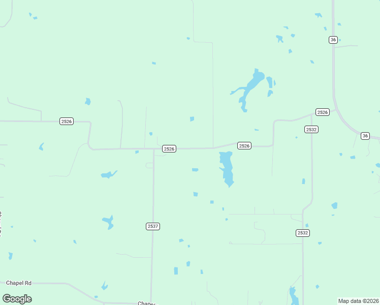 map of restaurants, bars, coffee shops, grocery stores, and more near County Road 2526 in Quinlan