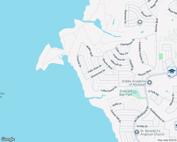 map of restaurants, bars, coffee shops, grocery stores, and more near 1328 White Sand Drive in Rockwall