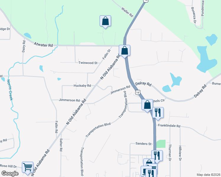map of restaurants, bars, coffee shops, grocery stores, and more near 684 Pine Glen Drive in Thomaston