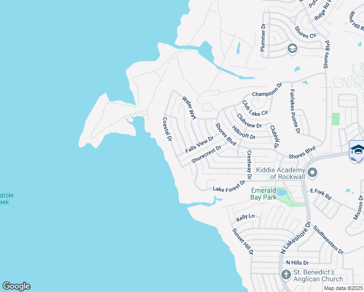 map of restaurants, bars, coffee shops, grocery stores, and more near 1370 White Sand Drive in Rockwall