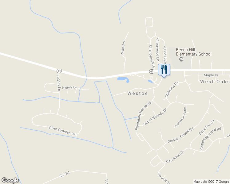 map of restaurants, bars, coffee shops, grocery stores, and more near 152 Legend Oaks Way in Summerville