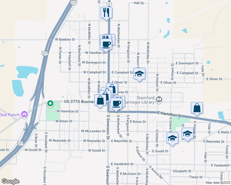 map of restaurants, bars, coffee shops, grocery stores, and more near in Stamford
