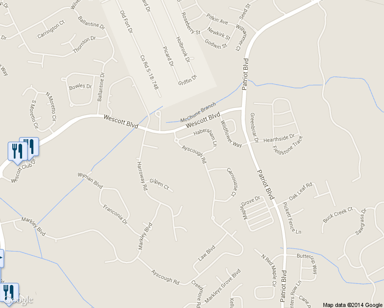 map of restaurants, bars, coffee shops, grocery stores, and more near 9236 Ayscough Road in Summerville