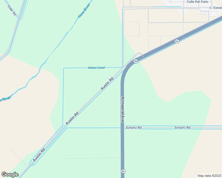 map of restaurants, bars, coffee shops, grocery stores, and more near 4097 Highway 86 in Brawley