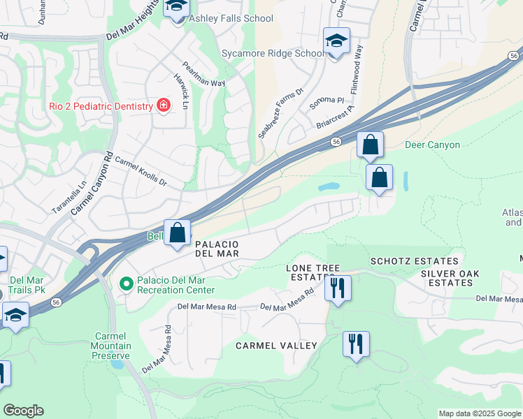 map of restaurants, bars, coffee shops, grocery stores, and more near 5329 Ruette De Mer in San Diego
