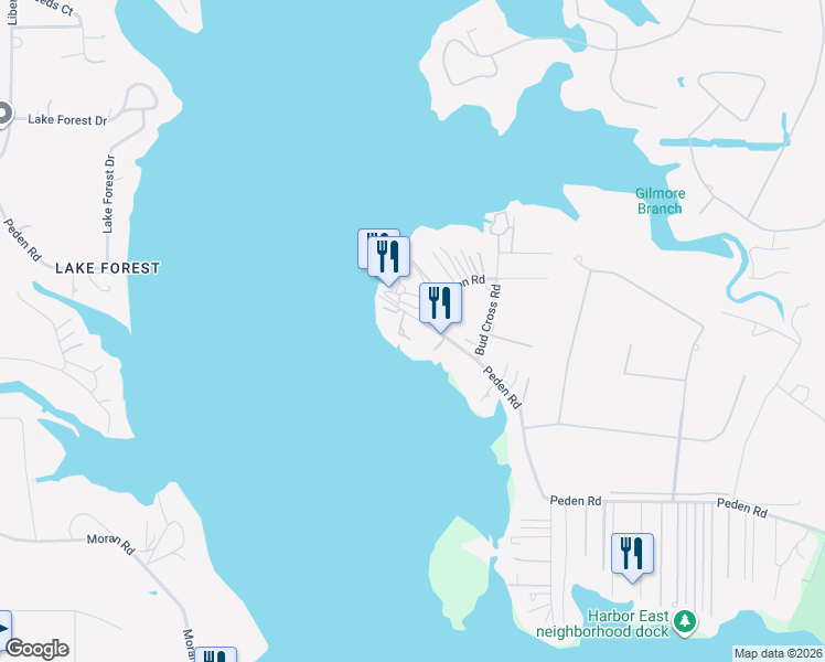 map of restaurants, bars, coffee shops, grocery stores, and more near 6617 East Peden Road in Fort Worth