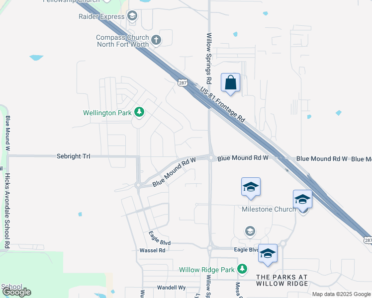 map of restaurants, bars, coffee shops, grocery stores, and more near 1537 Jocelyn Drive in Haslet