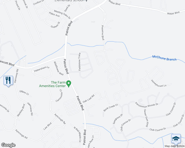 map of restaurants, bars, coffee shops, grocery stores, and more near 9128 Fieldstone Trce in Summerville