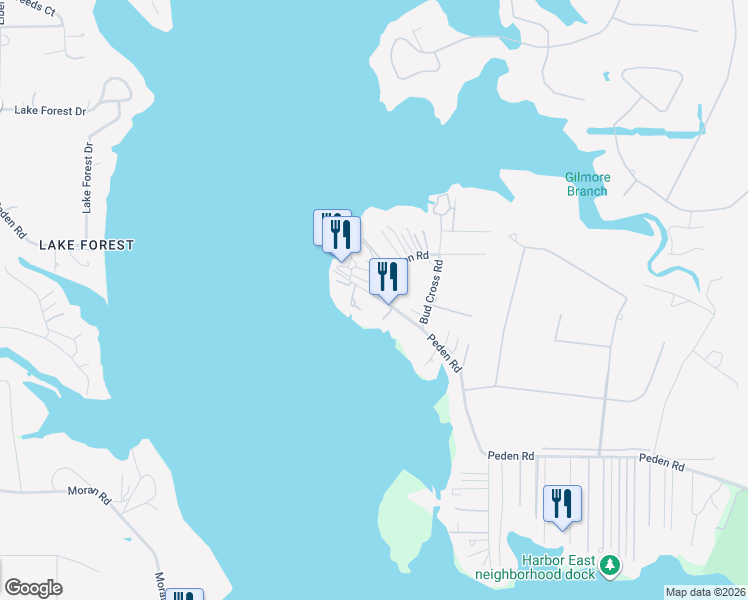 map of restaurants, bars, coffee shops, grocery stores, and more near 6617 East Peden Road in Fort Worth