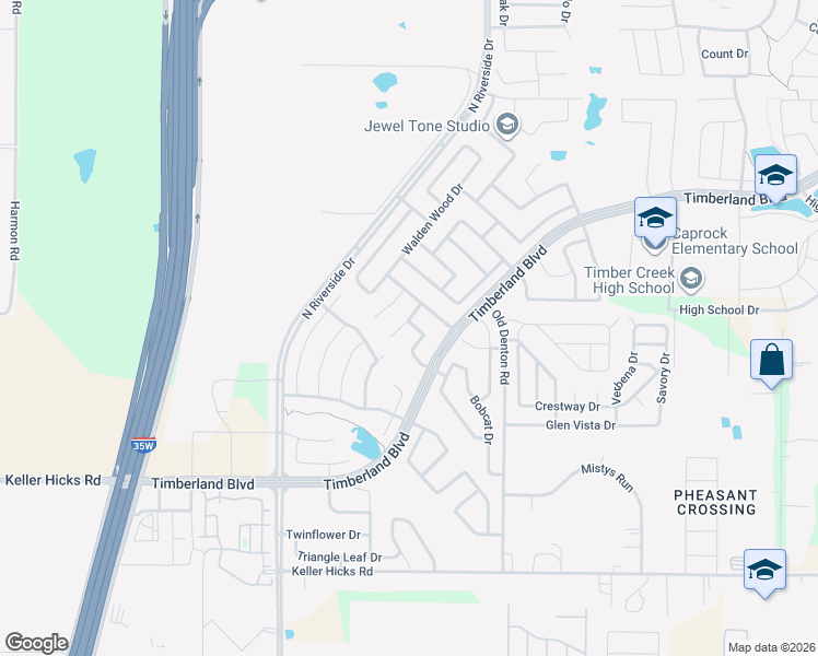 map of restaurants, bars, coffee shops, grocery stores, and more near 11933 Grizzly Bear Drive in Fort Worth