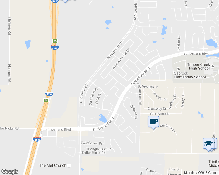 map of restaurants, bars, coffee shops, grocery stores, and more near 11933 Grizzly Bear Drive in Fort Worth
