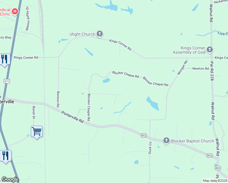 map of restaurants, bars, coffee shops, grocery stores, and more near 204 Hearron Road in Sarepta