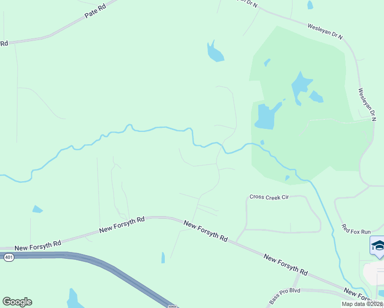 map of restaurants, bars, coffee shops, grocery stores, and more near 120 Deer Ridge Trail in Macon