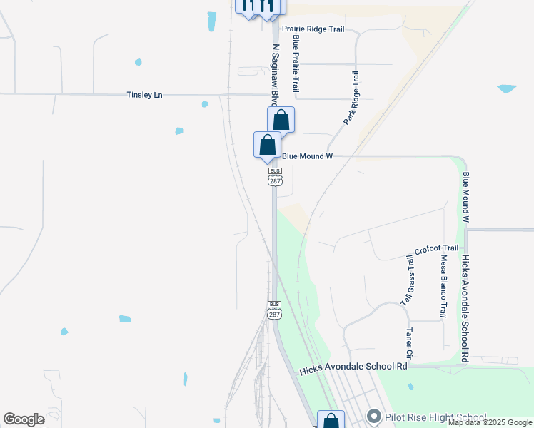 map of restaurants, bars, coffee shops, grocery stores, and more near 12085 North Saginaw Boulevard in Fort Worth