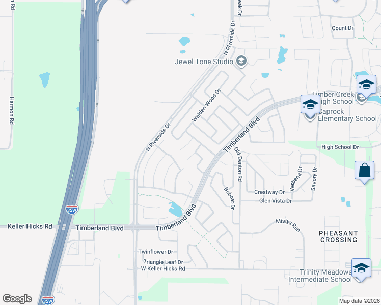 map of restaurants, bars, coffee shops, grocery stores, and more near 11933 Grizzly Bear Drive in Fort Worth