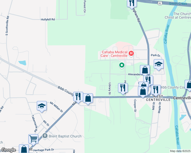 map of restaurants, bars, coffee shops, grocery stores, and more near 551 Alexander Avenue in Centreville