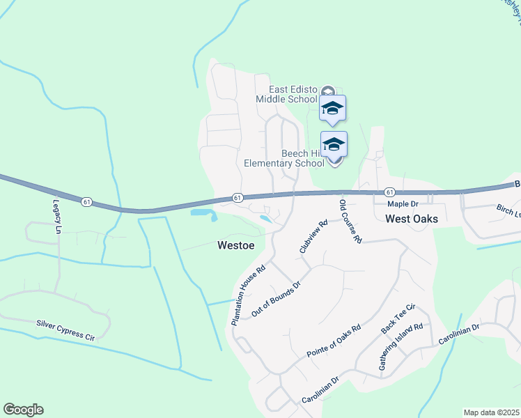 map of restaurants, bars, coffee shops, grocery stores, and more near 148 Golfview Lane in Summerville