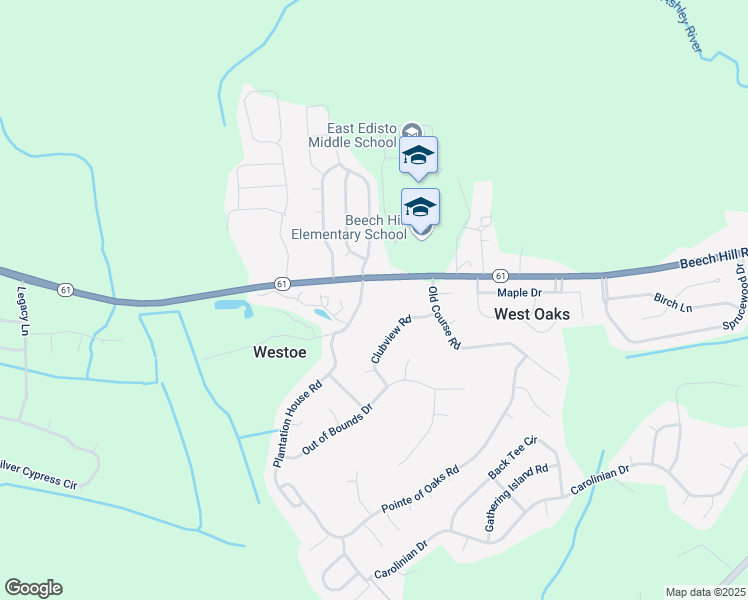 map of restaurants, bars, coffee shops, grocery stores, and more near 109 Legend Oaks Way in Summerville