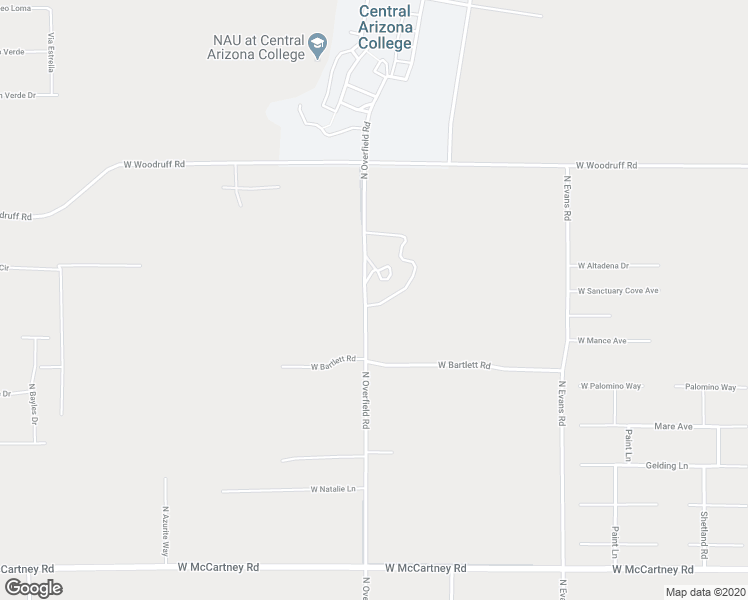 map of restaurants, bars, coffee shops, grocery stores, and more near 7505 North Overfield Road in Casa Grande