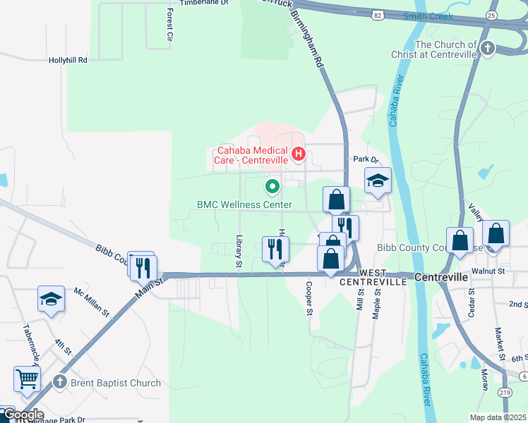 map of restaurants, bars, coffee shops, grocery stores, and more near 463 Alexander Avenue in Centreville