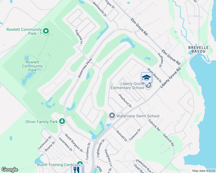 map of restaurants, bars, coffee shops, grocery stores, and more near 9917 Fairway Vista Drive in Rowlett