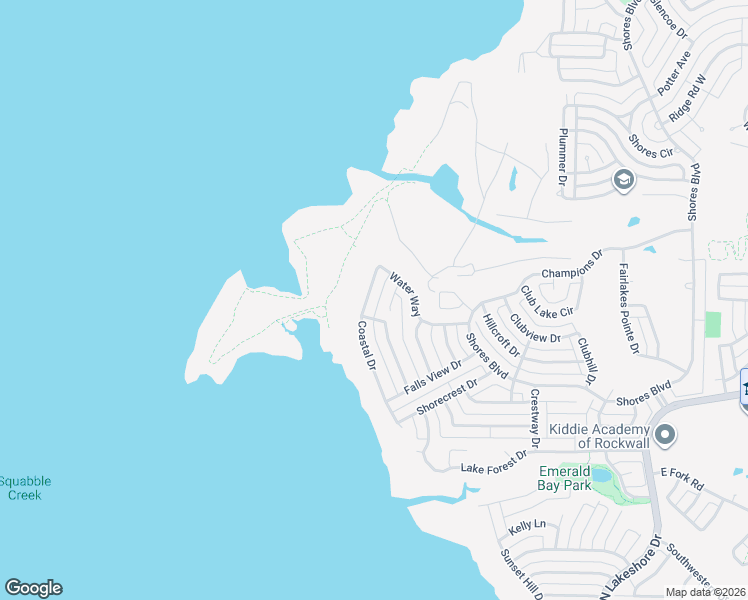 map of restaurants, bars, coffee shops, grocery stores, and more near 1570 Coastal Drive in Rockwall
