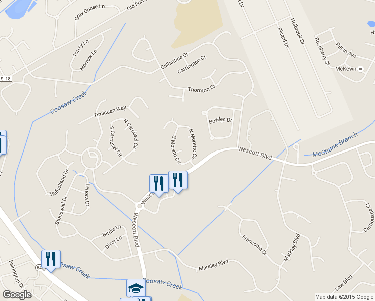 map of restaurants, bars, coffee shops, grocery stores, and more near 5112 Parrum Court in Summerville