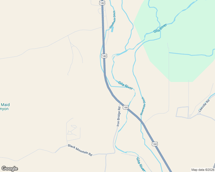 map of restaurants, bars, coffee shops, grocery stores, and more near U.S. 180 in Gila