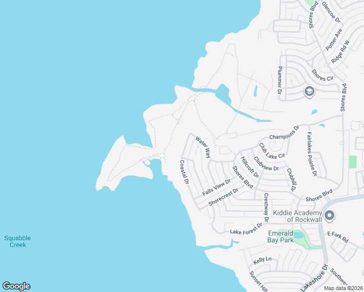 map of restaurants, bars, coffee shops, grocery stores, and more near 1570 Coastal Drive in Rockwall