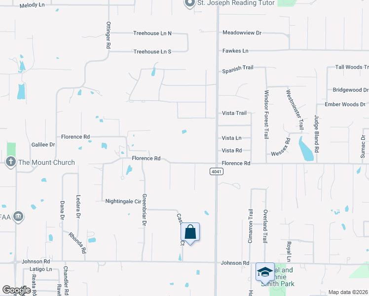map of restaurants, bars, coffee shops, grocery stores, and more near 1925 Florence Road in Roanoke