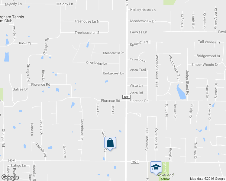 map of restaurants, bars, coffee shops, grocery stores, and more near 1929 Florence Road in Roanoke