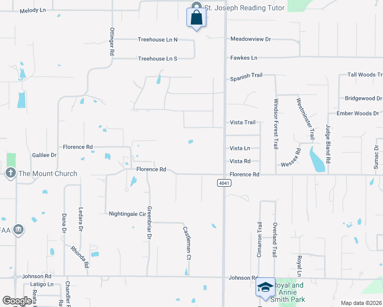 map of restaurants, bars, coffee shops, grocery stores, and more near 1925 Florence Road in Roanoke