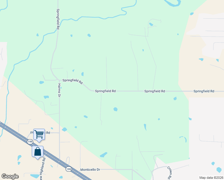 map of restaurants, bars, coffee shops, grocery stores, and more near 3261 Springfield Road in Springtown