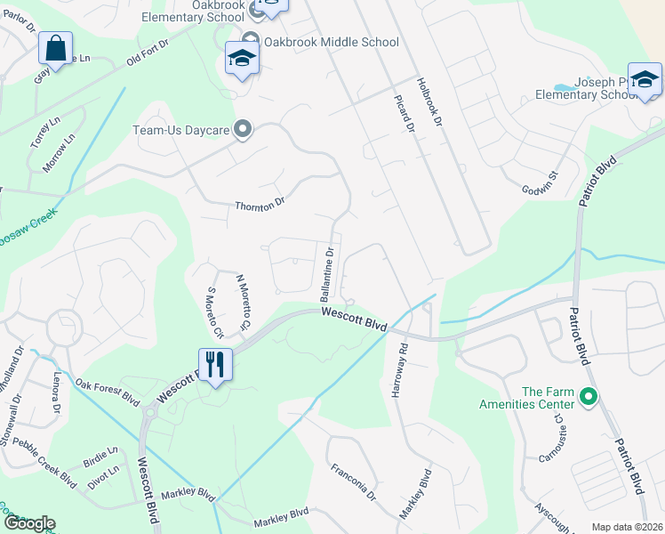 map of restaurants, bars, coffee shops, grocery stores, and more near 4940 Ballantine Drive in Summerville