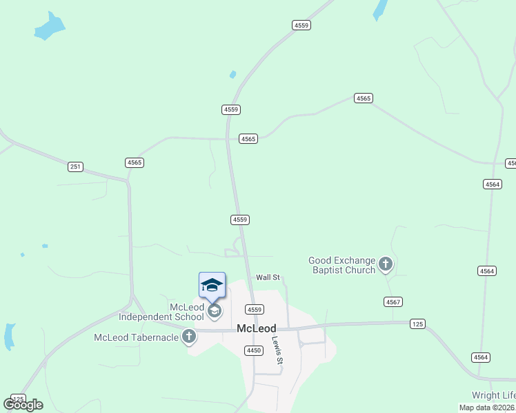 map of restaurants, bars, coffee shops, grocery stores, and more near in McLeod