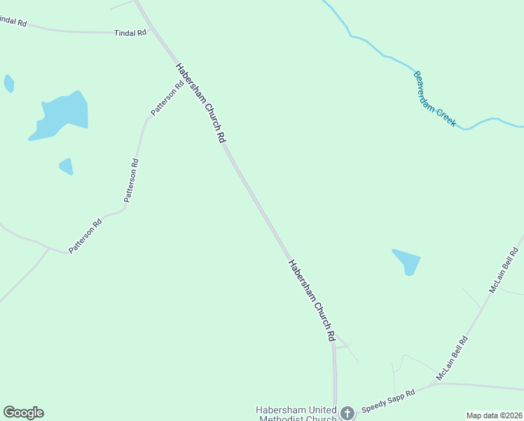 map of restaurants, bars, coffee shops, grocery stores, and more near 837 Habersham Church Road in Sardis