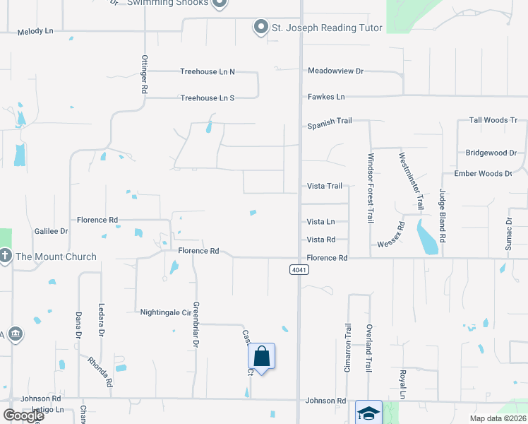 map of restaurants, bars, coffee shops, grocery stores, and more near 1929 Florence Road in Roanoke