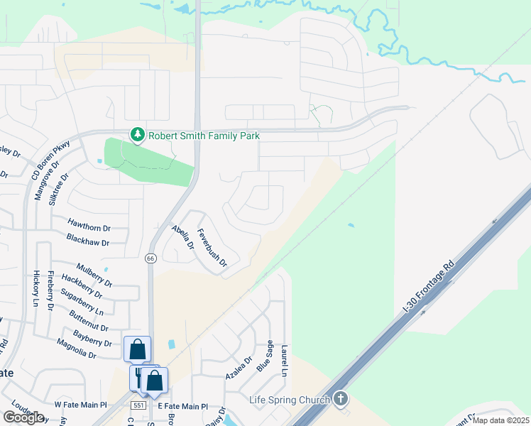 map of restaurants, bars, coffee shops, grocery stores, and more near 853 Darst Drive in Rockwall