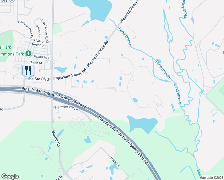 map of restaurants, bars, coffee shops, grocery stores, and more near 6418 Eastview Drive in Sachse