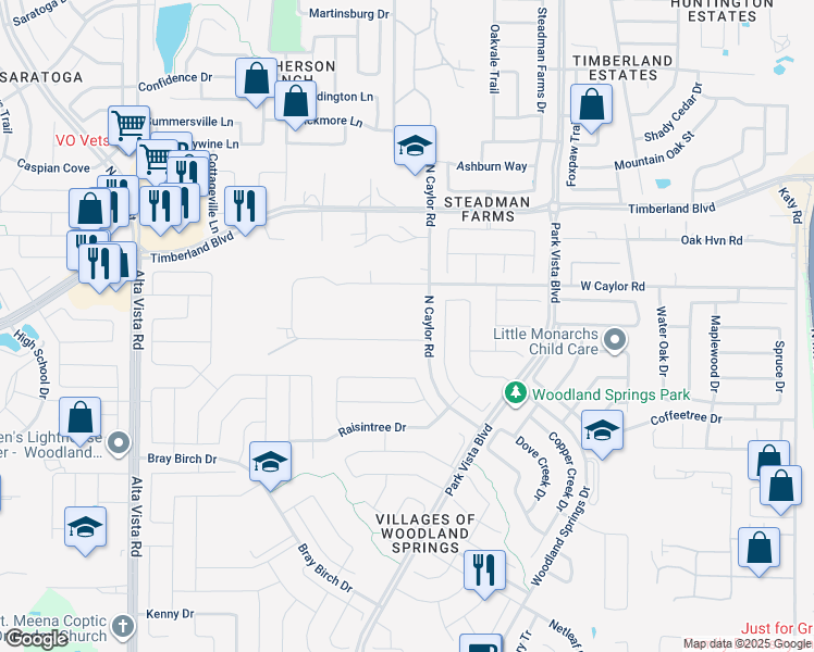 map of restaurants, bars, coffee shops, grocery stores, and more near 4716 Sunset Circle South in Fort Worth