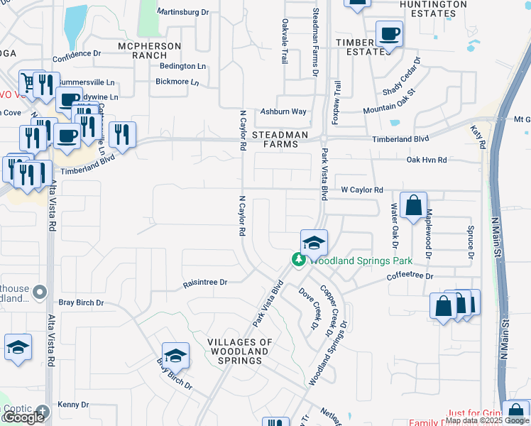 map of restaurants, bars, coffee shops, grocery stores, and more near 12424 Shale Drive in Fort Worth
