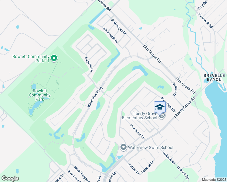 map of restaurants, bars, coffee shops, grocery stores, and more near 8309 Saint Andrews Lane in Rowlett