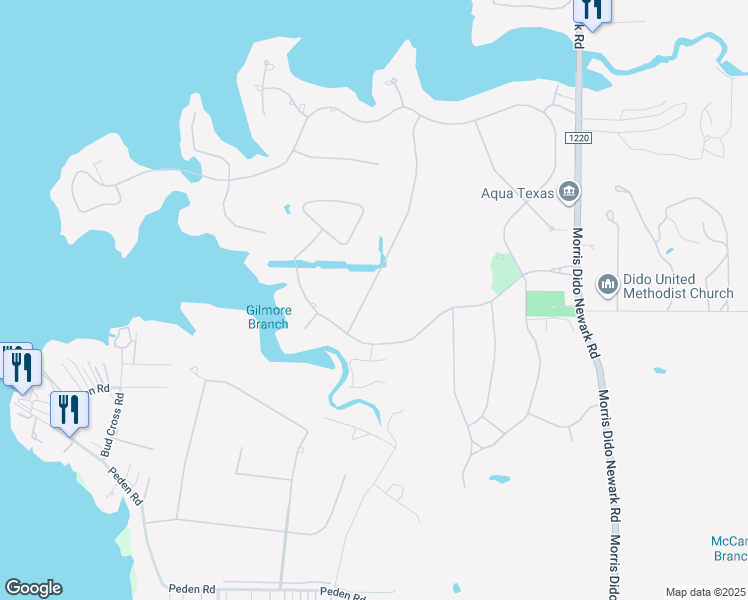 map of restaurants, bars, coffee shops, grocery stores, and more near 6090 The Resort Boulevard in Fort Worth
