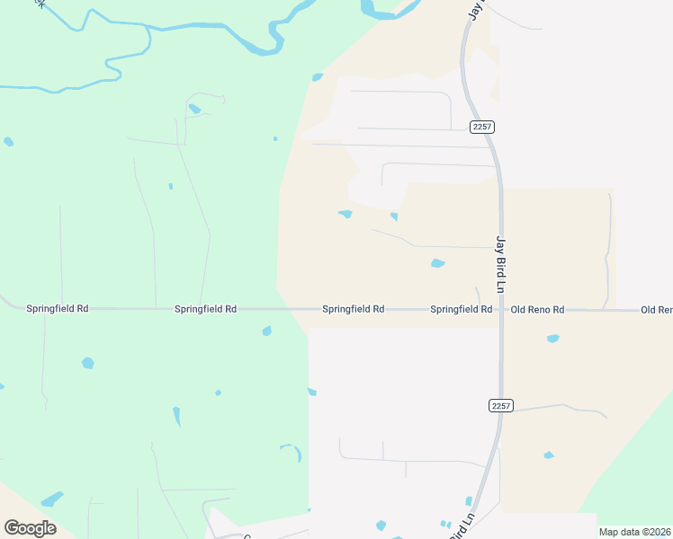 map of restaurants, bars, coffee shops, grocery stores, and more near 3603 Springfield Road in Springtown