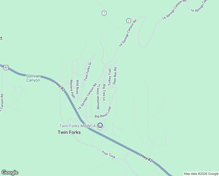 map of restaurants, bars, coffee shops, grocery stores, and more near 20 Turkey Trail in Cloudcroft